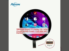 1080X1080 Affichage TFT rond 350 Cd/M2 Écran de moniteur circulaire 5 pouces avec interface MIPI