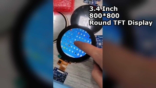 Écran LCD TFT circulaire de 3,4 pouces 800*800