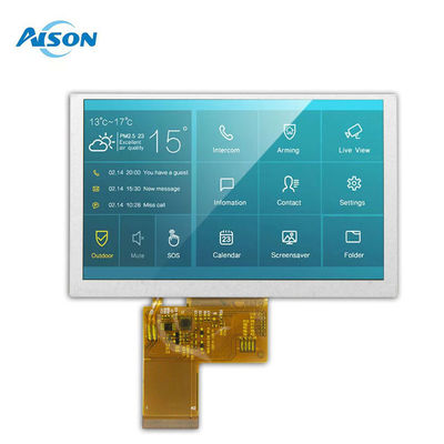 5.0 pouces LVDS LCD Module 1000 Cd/M2 Affichage tactile industriel 800x480