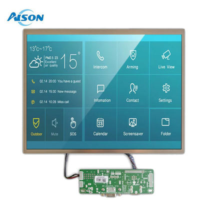 12Affichage TFT industriel de 1 pouce 1024x768 Affichage TFT personnalisé 650 Cd/M2 Avec interface LVDS