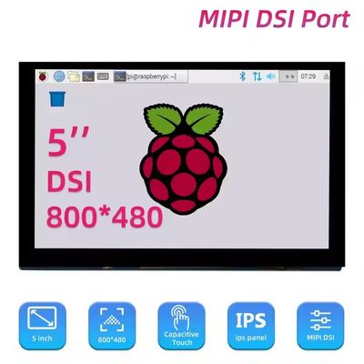 Affichage tactile LCD de 5 pouces 800x480 MIPI DSI Pour Raspberry Pi 3 4B