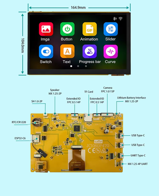 Écran LCD IPS 7 pouces 1024x600, carte de développement ESP32 P4, écran tactile capacitif intégré ESP32-C6 pour Arduino ESP IDE
