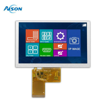 Module d'affichage IPS TFT de 5 pouces 800x480 Écran tactile industriel capacitif 500 Cd/M2