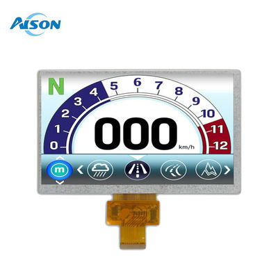 -40 à 95 degrés 7 pouces Module d'affichage LCD personnalisé 40 épingles LVDS Interface 500cd/m2